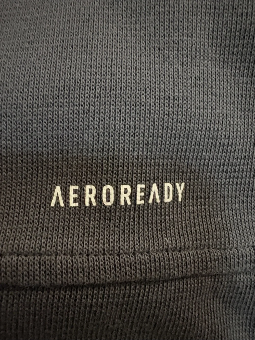 adidas Charcoal short Sleeve Pullover Hoodie with White Logo